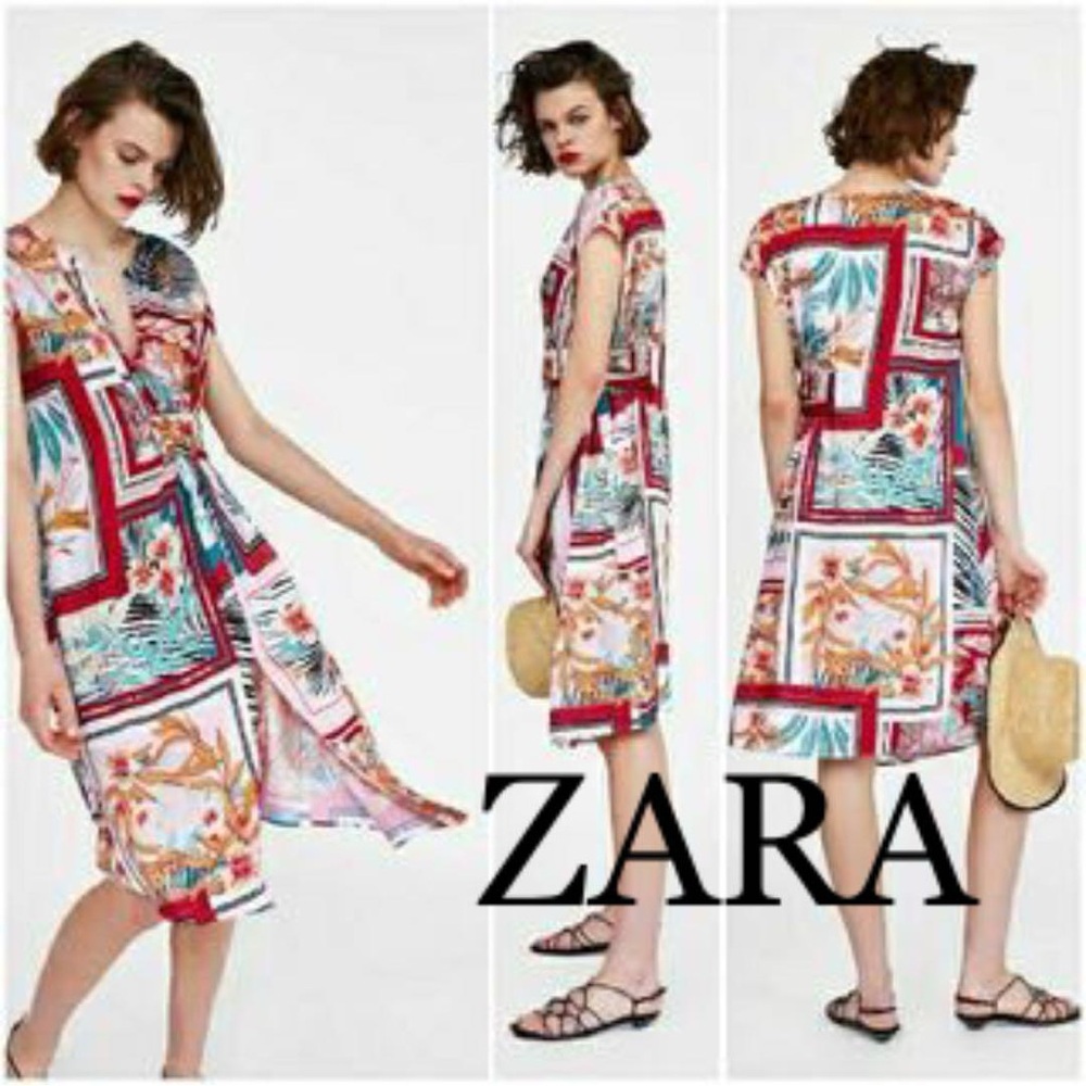 💄 Zara 💄 Tropical Print Dress.